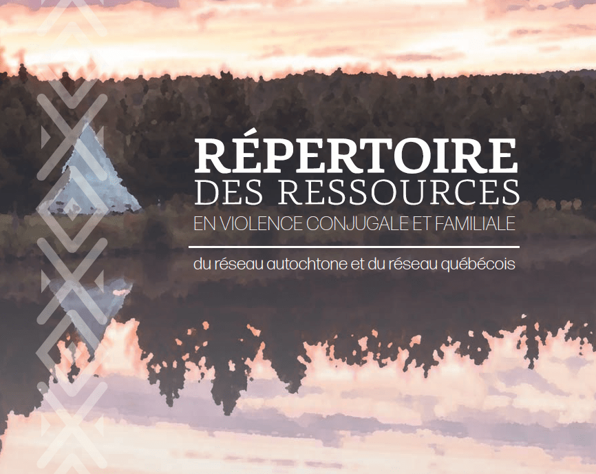 Page couverture du répertoire des ressources en violence conjugale et familiale.